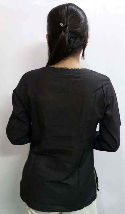 HAND EMBROIDED BLACK KURTI - Image 3