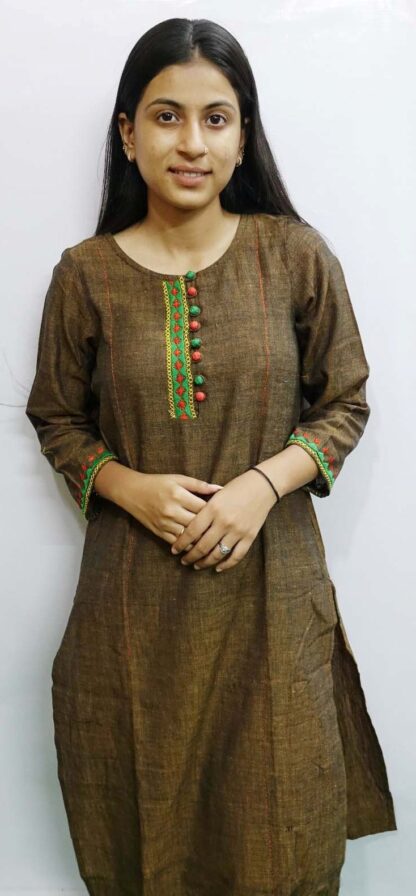 Hand Embroided Kurta for Girl - Image 4